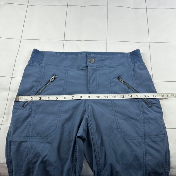 Athleta Pants Womens 8 Blue Trekkie Cropped Ankle Nylon Hiking Athletic Ripstop - Picture 8 of 12